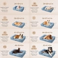 thumbnail image 2 of Cama ortopédica para perros EHEYCIGA Memory Foam XL impermeable azul, 2 of 9