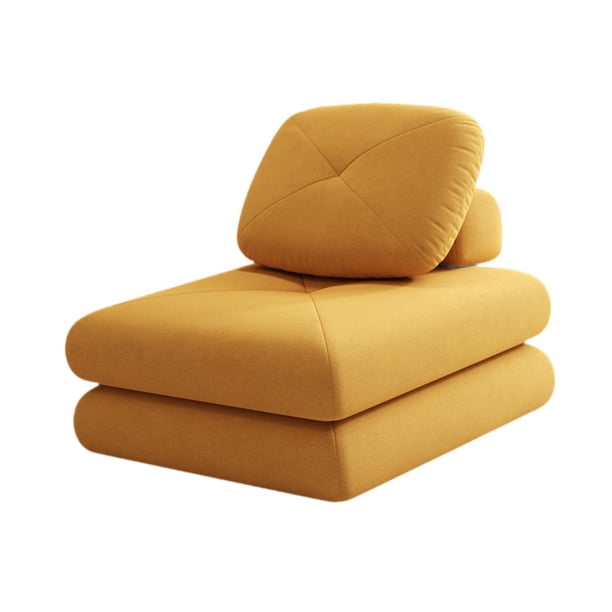 Sofá Cama Plegable Soledad L amarillo jengibre 90 cm x 90 cm x 41 cm
