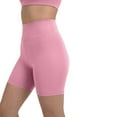 thumbnail image 3 of YITTY Active Women's UltraLuxe High Waist Biker Shorts – 3''/6'' Squat Proof, Tummy Control, Compression, Pink Sorbet, 3X, 6", 3 of 7