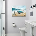 thumbnail image 6 of Sea Turtle Bathroom Wall Art Coastal Beach Ocean Decor Canvas for Wall Turtle Pictures Painting Artwork for Bedroom Living Room Office Framed Ready to Hang 12x16in, 6 of 6