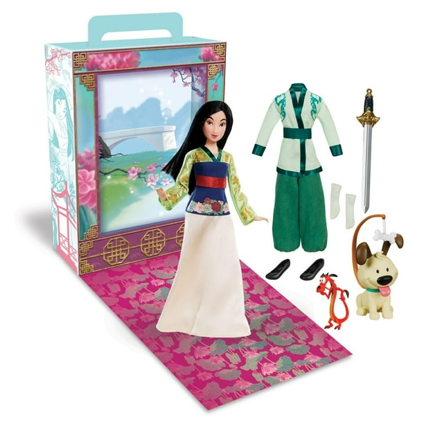 Muñeca oficial de Mulan Story de Disney Store, Mulan, 11 pulgadas, juguete totalmente articulado con atuendo brillante, apto para mayores de 3 años, figura de juguete, regalos para niñas, nuevo para 2