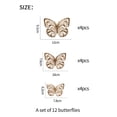 thumbnail image 6 of XMMSWDLA Bathroom Wallpaper12pcs 3d Metal Texture Hollow Butterfly Wall Stickerkhaki Inspirational Wall Decor, 6 of 6