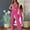 Hot Pink, variant on Wensltd Women Jumpsuits Sleeveless Wide Leg Long Pant With Pockets