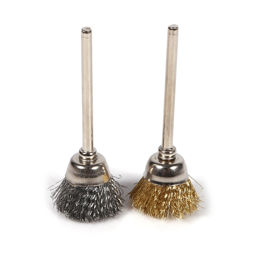 Steel Wire Brush Set, Steel Wire Cleaning Brush Penshape Polishing Cleaning Tools Pen Cup Wheel