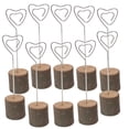 thumbnail image 1 of Paquete de 20 titulares de números de mesa Mostrar foto Soporte Dormitorio Base de madera CLIPS Coloque la decoración del titular de la tarjeta para el restaurante de la fiesta de bodas JM01642 Inevent HA012299-01, 1 of 7