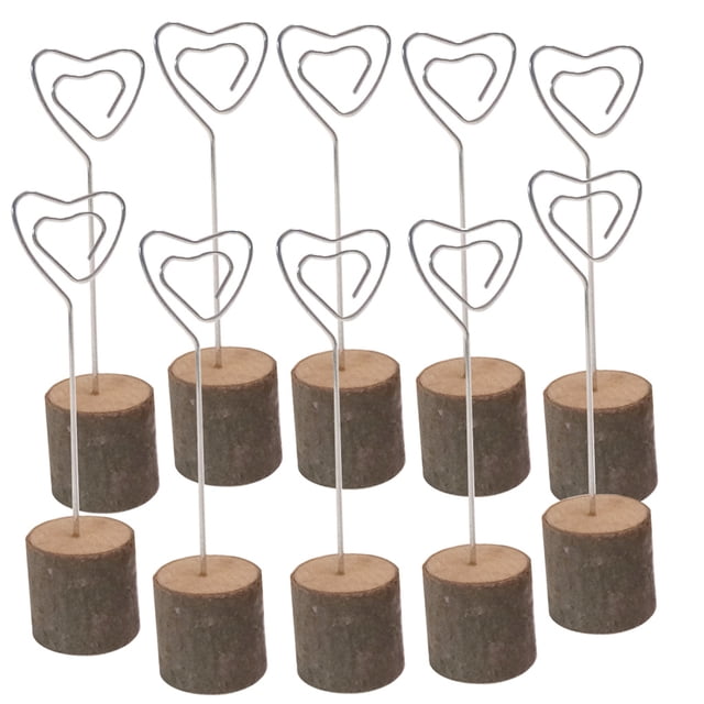 Paquete de 20 titulares de números de mesa Mostrar foto Soporte Dormitorio Base de madera CLIPS Coloque la decoración del titular de la tarjeta para el restaurante de la fiesta de bodas JM01642 Inevent HA012299-01