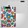thumbnail image 2 of Cartoon Flower Foldable Binder Folder Clipboard with Pen Slot Double Clips A4 Size File Storage, 2 of 8