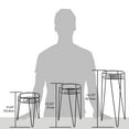 thumbnail image 5 of mDesign Metal Indoor/Outdoor Plant Stands with Hairpin Legs, Set of 3, Black, 5 of 9