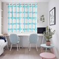 thumbnail image 4 of Blue Plaid Kitchen Curtains Window Panels, Farmhouse Buffalo Check Stripes Modern Geometric Insulated Window Treatment Curtain, Grommet Curtains for Bedroom/Living Room/Bathroom, 2 Piece 52"Wx72"L, 4 of 8