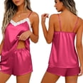 thumbnail image 6 of QSXADF Women's Pajama Set Tops And Shorts Set Lace Tank Top Pajama Set Shorts Bridal Style Casual Women Summer Pajamas Soft Loungewear, 6 of 6