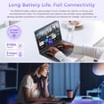 thumbnail image 3 of THTRO 15.6" IPS FHD Laptop Computer, 128GB SSD 12GB RAM, Intel 6500Y with 2 Cores 4 Thread, Type-C, Windows 11 Laptop for Business, Study, Office, Dark Gray, Lightweight, 3 of 7