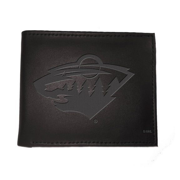 Black Minnesota Wild Hybrid Bi-Fold Wallet