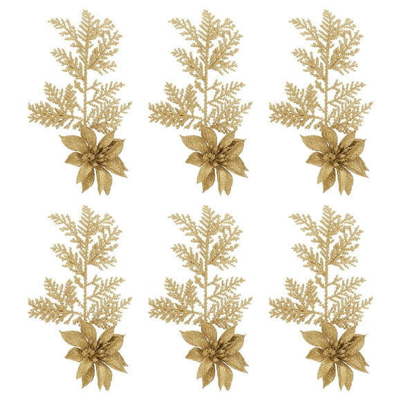 EeaseMX 6pcs Navidad Floya Floya Pino Ramas de Navidad Mesa Ajuste Flores