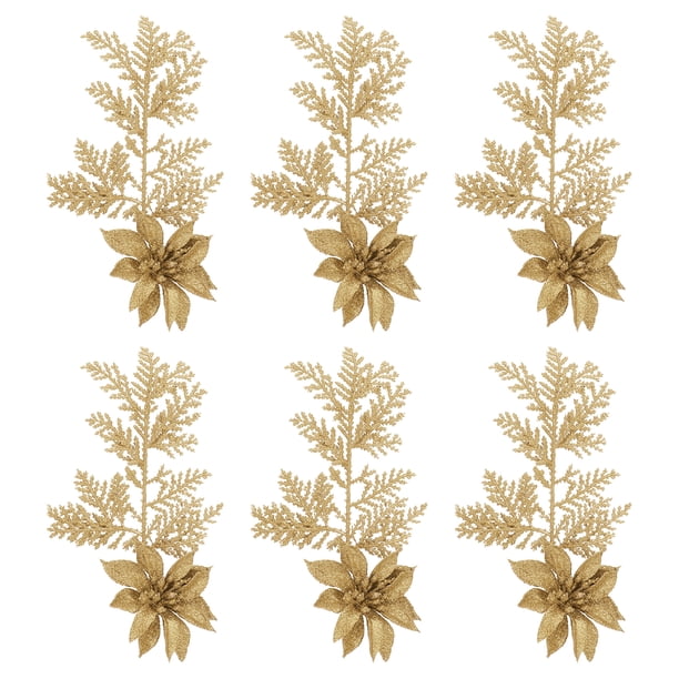 EeaseMX 6pcs Navidad Floya Floya Pino Ramas de Navidad Mesa Ajuste Flores