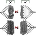 thumbnail image 5 of Grill Brush, Grill Cleaner Brush With Scraper, Three Rows Of Stainless Steel Bristles, Long Plastic Handle, Ideal For Cleaning Charcoal, Electric And, 5 of 5
