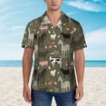 thumbnail image 4 of Easygdp Farm Animals Men's Hawaiian Shirts Print Lapel Short Sleeve for Beach, vacation, party, casual occasions - 3X-Large, 4 of 9