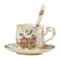 thumbnail image 1 of Set de taza de té y platillo YOLIFE Ceramic Ivory Vintage Rose 240, 1 of 7