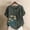 Shirts-Army Green, variant on Gamivast Linen Shirt Women Short Sleeve Embroidery Side Button Casual Blouse Loose Dressy Crew Neck Going out Tops Holiday Summer outfits