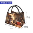thumbnail image 2 of Fotbe Cartoon Cooking Cat Bolsa Térmica Portátil con Estampado, Bolsa de Entrega de Alimentos Aislada, Bolsa Reutilizable de Gran Capacidad para Comidas y Supermercado, 2 of 6