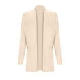 thumbnail image 5 of Rrunsv Women's Casual Dressy Cardigan Sweaters Crew Neck Lady Jacket with Patch Pockets(Beige,2XL), 5 of 5
