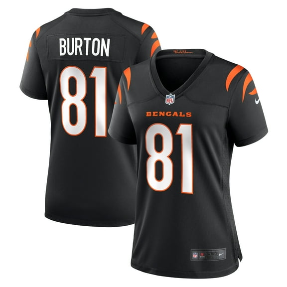 Women's Nike Jermaine Burton Black Cincinnati Bengals Game Jersey