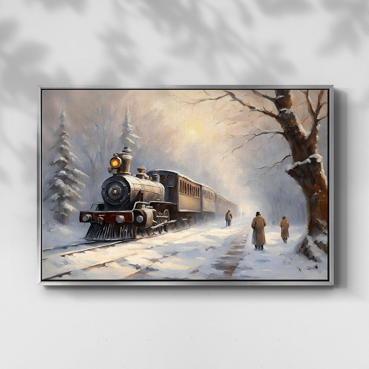 Vintage Landscape-CC By Wexford Home Framed in Silver Wood Gallery Wrapped Canvas 27 in. x 41 in.