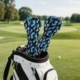 thumbnail image 3 of Yuyamidu Blue Camo Golf Club Head Covers CamouflageDriver Headcover Fairway Wood Head Cover Hybrid Headcover, Waterproof PU Leather Golf Head Covers, 3 of 7
