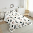 thumbnail image 3 of jejeloiu Cute Mouse Queen Comforter Set,Retro Flower Floral Bedding Sets,Rustic Farmhouse Cabin Bedding Comforter Set For Child,Super Cozy Room Decor Reversible,3pcs, 3 of 8