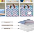 thumbnail image 4 of Yayeee Foldable Storage Basket for Shelves with Handles Set of 2 Waterproof Cloth Bins, Purple Art Pattern, 4 of 7