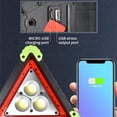 thumbnail image 5 of 10W LED Triangle Warning Stop Sign Car Breakdown Emergency Safety Light USB Rechargeable Safety Signal Hand Light Camping Essential Light 301 yellow, 5 of 5