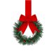 thumbnail image 5 of 1/4 Piezas Pequeña Corona Navidad 11 8 Pulgadas Gabinete Mini (terciopelo) Rojo, 5 of 9