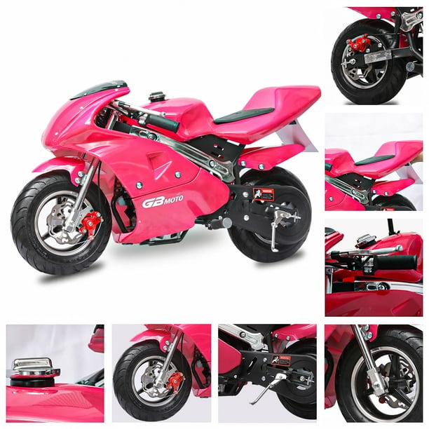 40cc 4 Stroke Kids Gas Pocket Bike Mini Motorcycle Pink Walmart Com Walmart Com