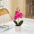 thumbnail image 6 of kladzum Fake Flowers Faux Phalaenopsis Orchid Realistic Flower Arrangement Artificial Potted Decor Wedding Photography Prop Flowers, Fake Plants Flower Bouquet, 6 of 9