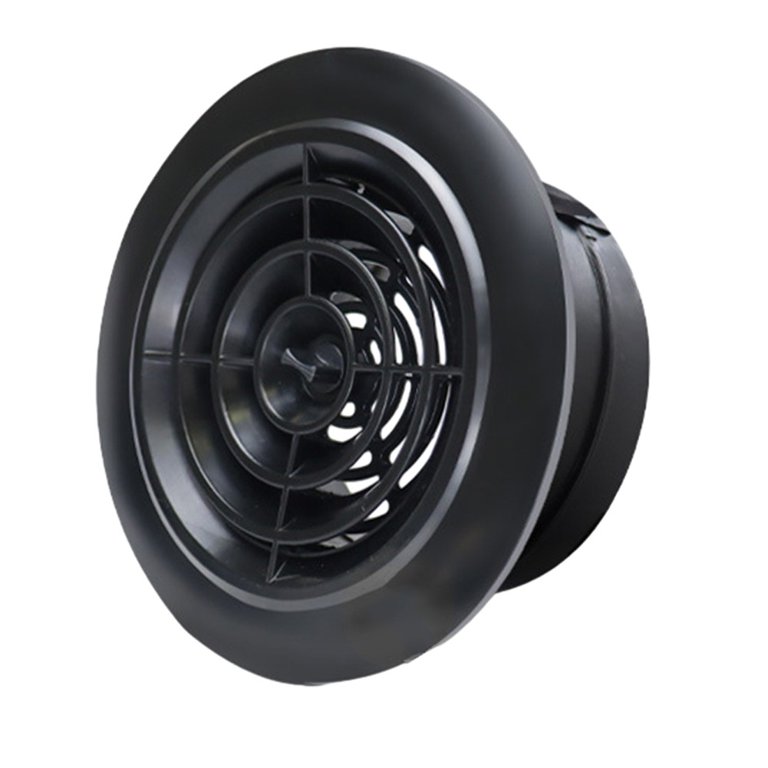 125mm Mount Dia Adjustable Disc Ventilation Grille - White/Black ABS Plastic Air Vent Cover
