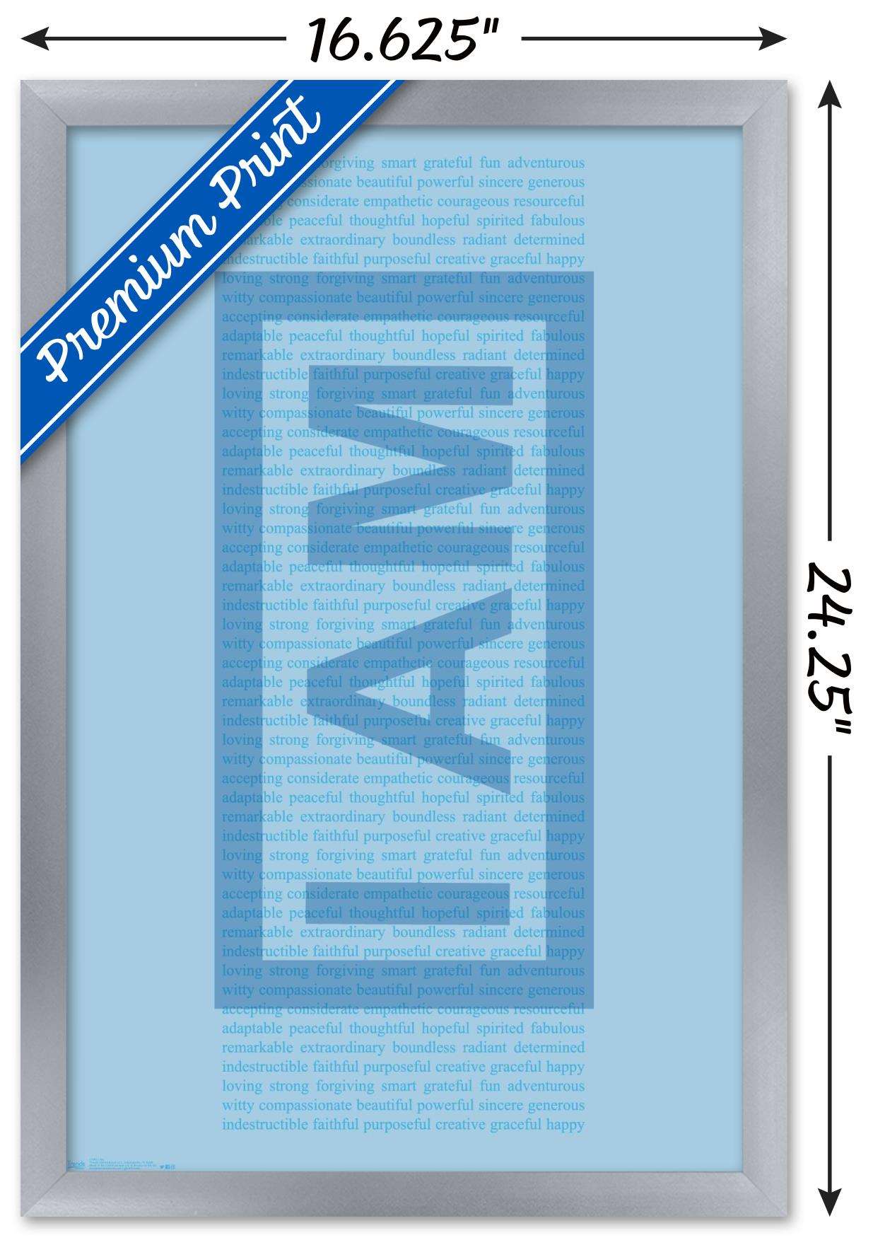 I Am - Text Wall Poster, 14.725" x 22.375", Framed