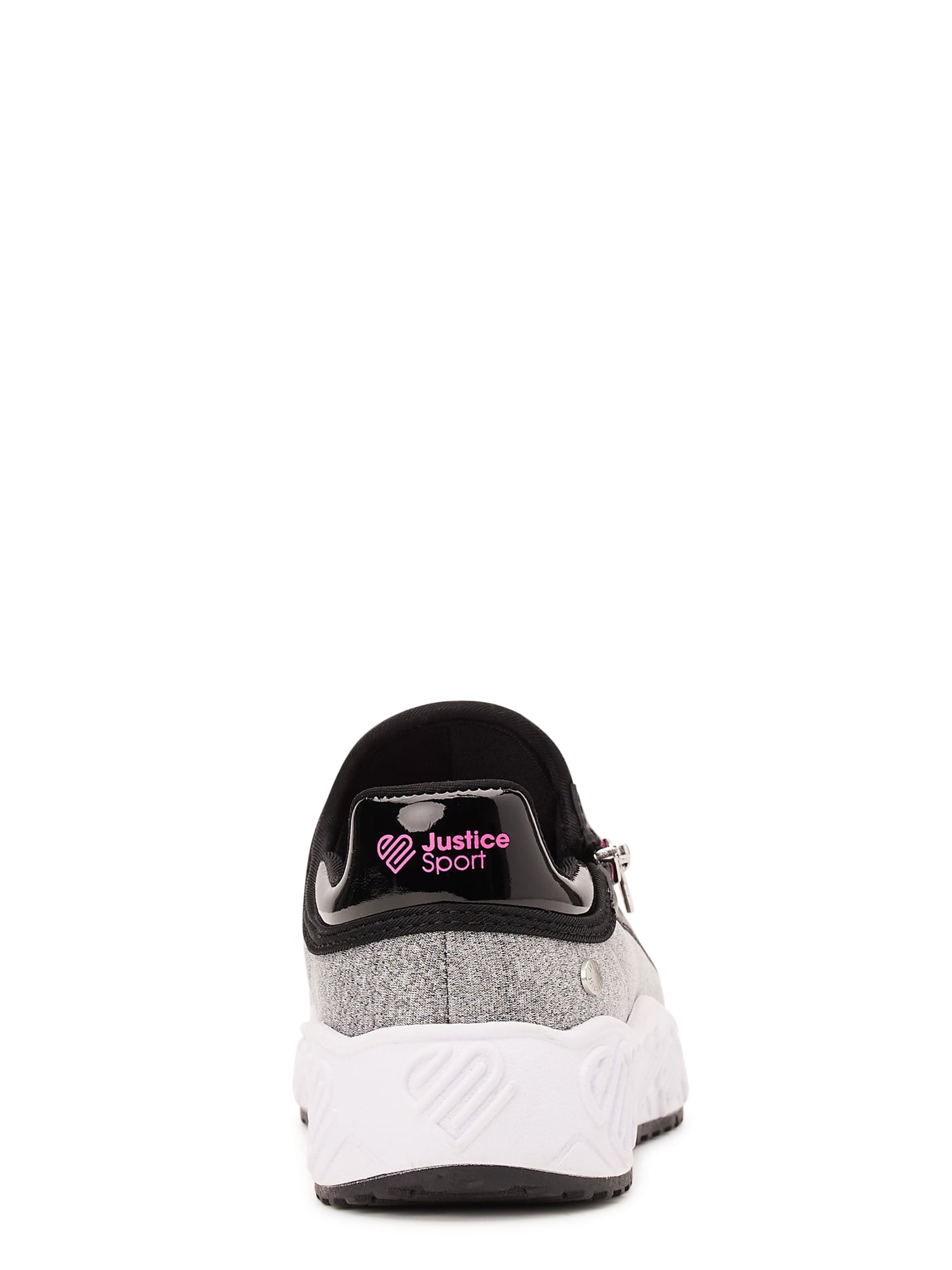 Justice Little Girl & Big Girl Athletic Side Zipper Sneakers, Sizes 13-4