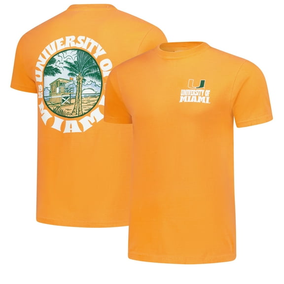 Men's  Orange Miami Hurricanes Comfort Colors Thick Lined Landscape T-Shirt