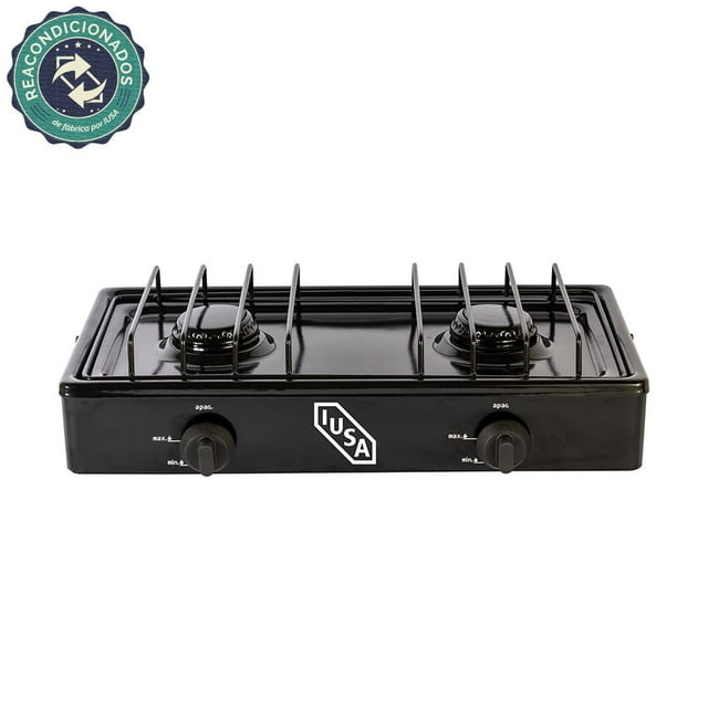 Parrilla de Gas con 2 Quemadores IUSA Negro, Reacondicionado