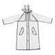 thumbnail image 1 of unbranded Poncho Portátil Transparente Impermeable Con Borde Negro Para Lluvia Y, 1 of 6
