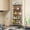 Dark Carbonized Black, variant on Floating Shelves Set of 5, Width 4.7 Inches Wall Shelves, Rustic Wood Wall Storage Shelves Black