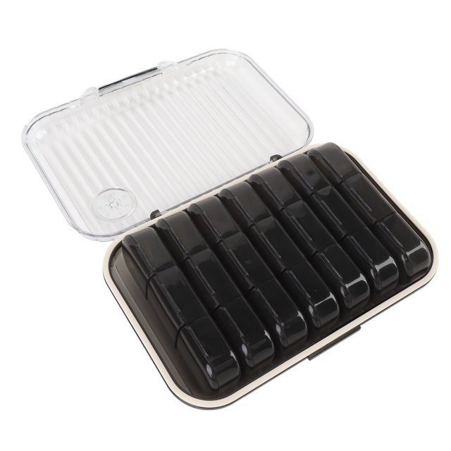Weekly Medication Organizer, Plastic Large Capacity Travel 7 Day Medication Box Portable Water Proof Medication Container for Vitamins, Cod Liver Oil, Supplements, Medication