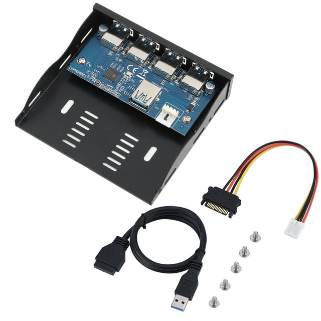 Panel frontal de disquete USB3.0, bahía de disquete de 3,5 pulgadas, 19 pines a 4 interfaces USB3.0 HUB