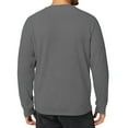 thumbnail image 5 of Paiwinds Men's Solid Color Crew Neck Pullover Sweatshirt, Long Sleeve Round Neck Blouse with Shoulder Design, Soft Comfortable Top for Daily Casual Wear and Leisure Activities, 5 of 7