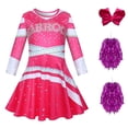thumbnail image 1 of Zombies 3 Zombie disfraz de escuela secundaria, vestido de porristas para niños, faldas superiores para niñas pequeñas, monos de carnaval y Halloween, 1 of 5