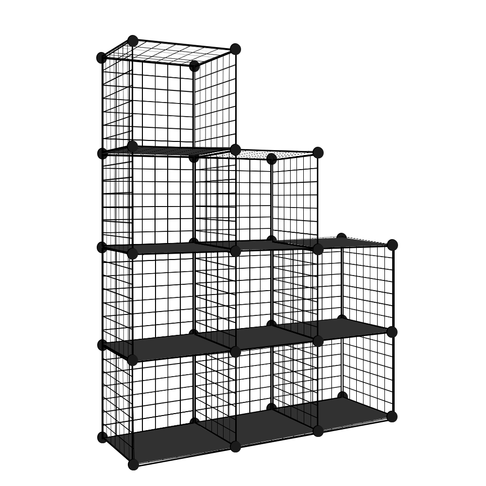 Zoomster Metal Storage Cubes, Stackable Wire Shelves, Interlocking