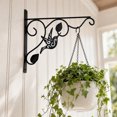 thumbnail image 4 of DefiDgd Iron Decorative Hanging Bracket,Vintage Bird with Leaf Wall Mounted Hook for Flower Baskets Planters Wind Chimes Lanterns Home Garden Patio Farmhouse Decoration(BB), 4 of 9