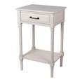 thumbnail image 2 of Privilege 28605 18 x 14 x 29.5 in. Antique Pearl 1 Drawer Accent End Table, White, 2 of 2