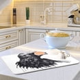 thumbnail image 6 of Bird Head Black Dish Drying Mat Dish Drainer Rack Mats Water Absorbent Non-Slip Easy Clean Heat Resistant for Kitchen Counter, 6 of 8