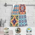 thumbnail image 6 of Coolnut Mexican Talavera Soft Hand Towels, 2 PcsAbsorbent Bath Towel Decorative Fingertip Towels for Bathroom Gym Spa Hotel Beach Swimming Pool,14.4"x 28.3", 6 of 6