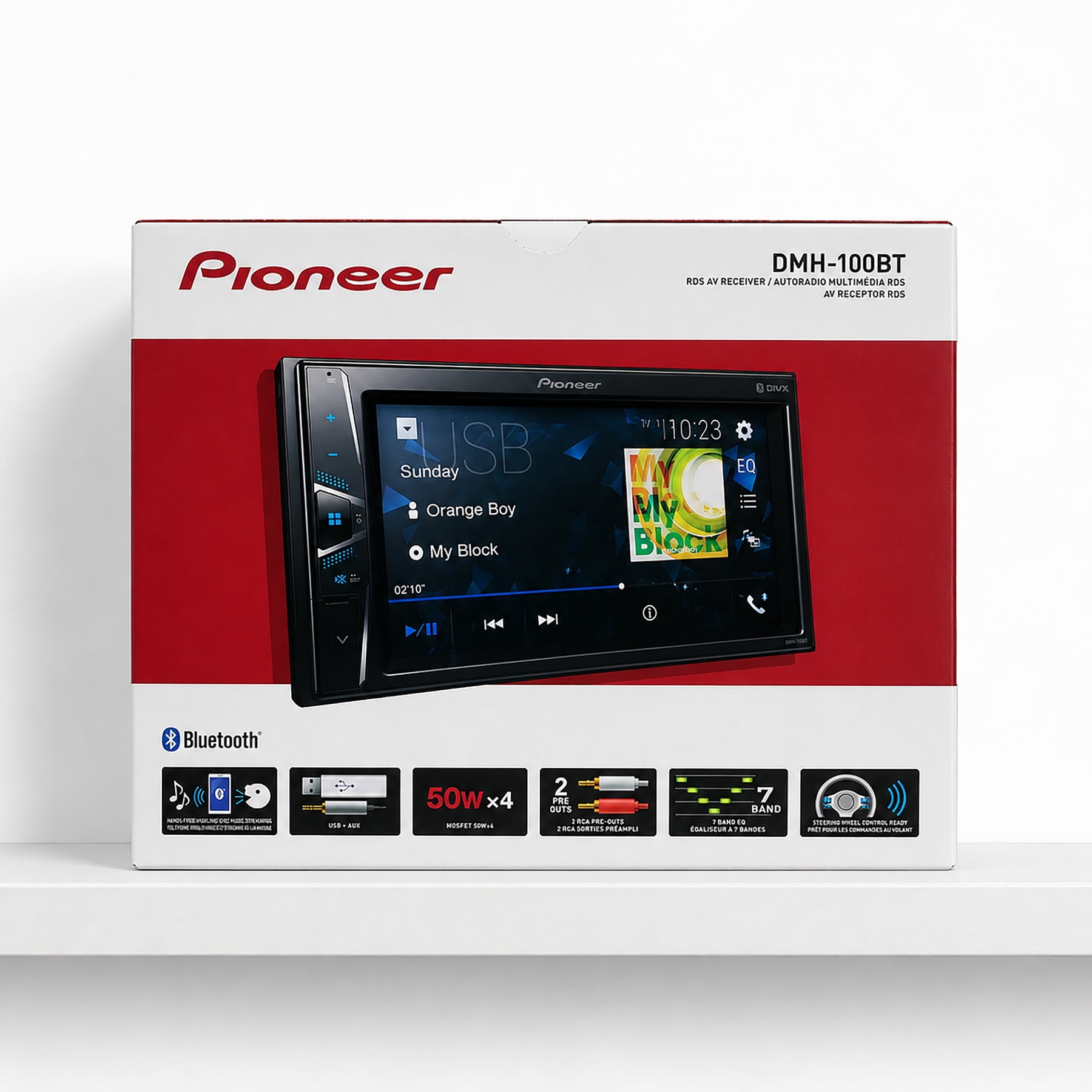 Pioneer DMH-100BT 6.2" - WVGA Display, Built-in Bluetooth - Digital Media Receiver